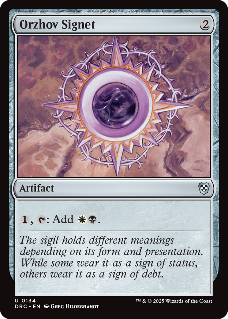 Image of Orzhov Signet [Aetherdrift Commander]