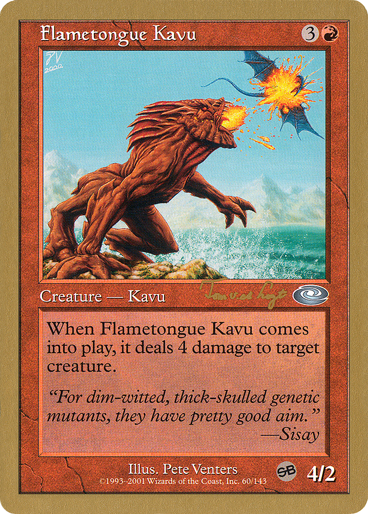 Image of Flametongue Kavu (Tom van de Logt) (SB) [World Championship Decks 2001]