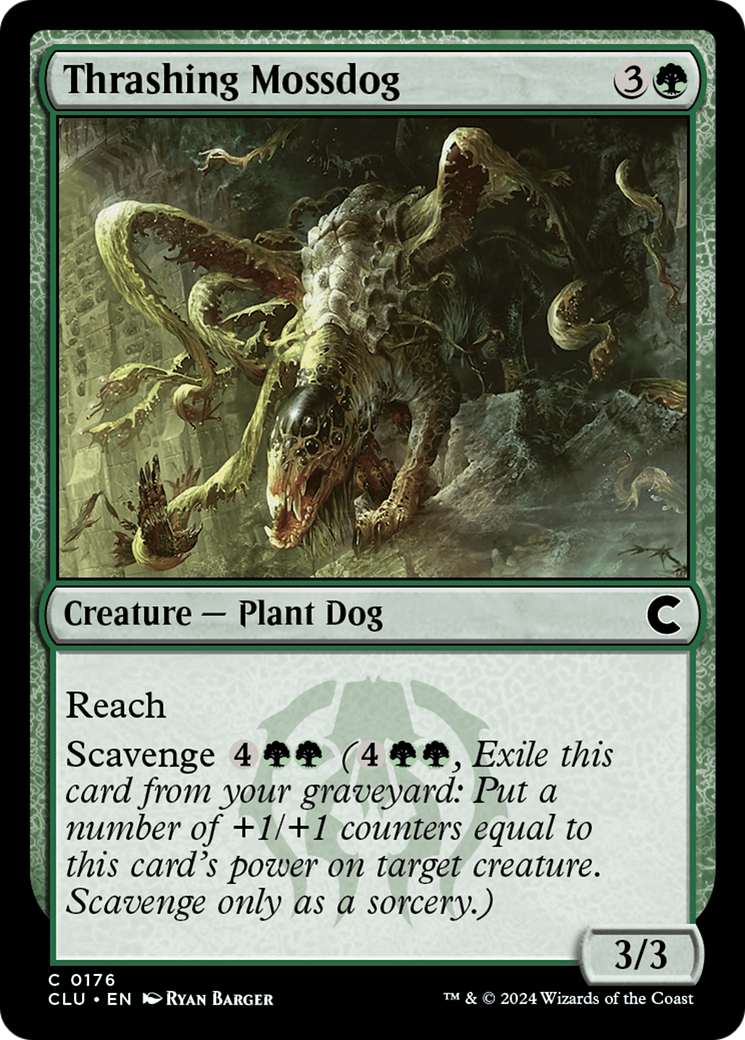 Image of Thrashing Mossdog [Ravnica: Clue Edition]
