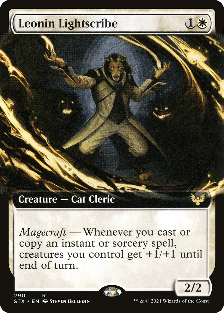 Image of Leonin Lightscribe (Extended Art) [Strixhaven: School of Mages]