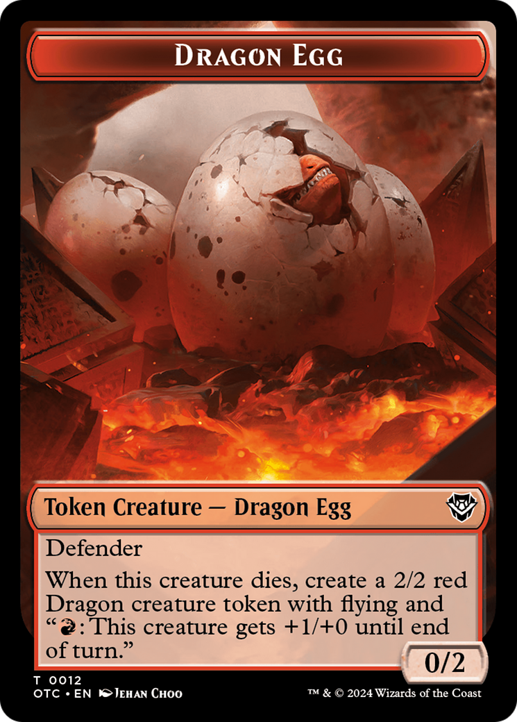 Image of Dragon Egg // Dragon Double-Sided Token [Outlaws of Thunder Junction Commander Tokens]