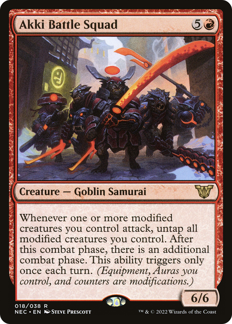 Image of Akki Battle Squad [Kamigawa: Neon Dynasty Commander]