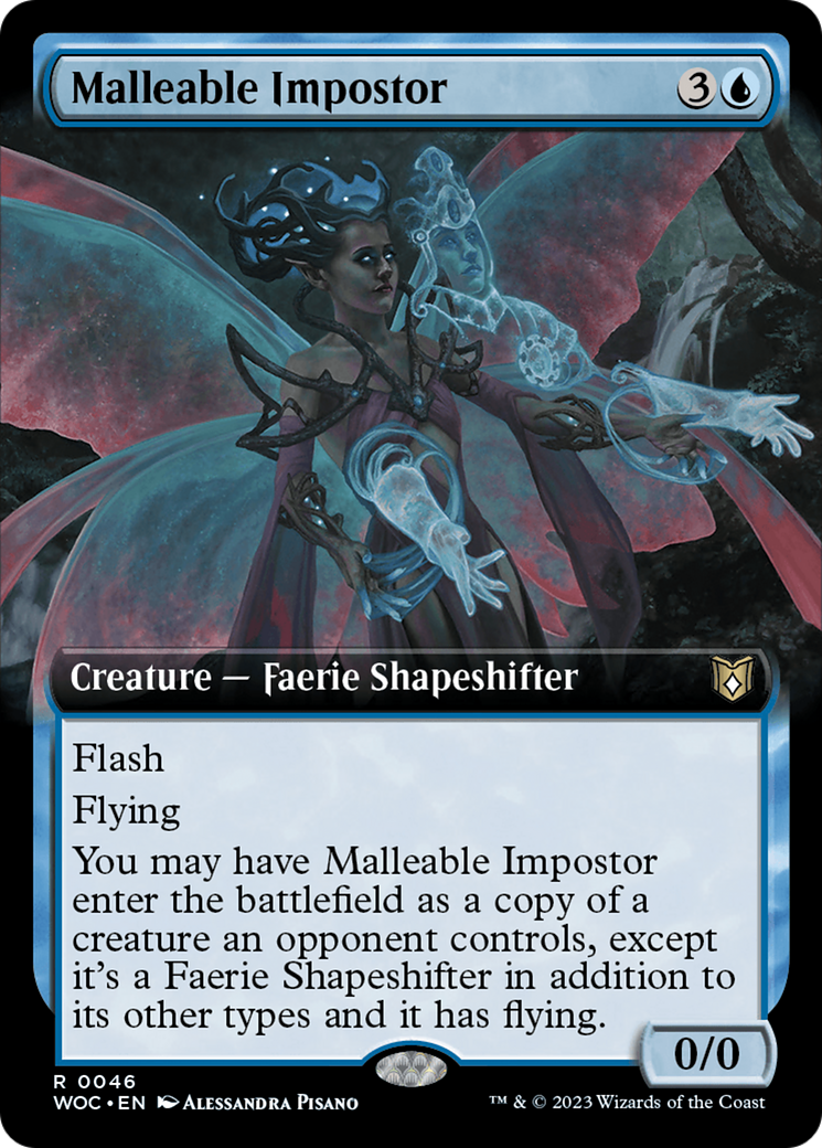 Image of Malleable Impostor (Extended Art) [Wilds of Eldraine Commander]