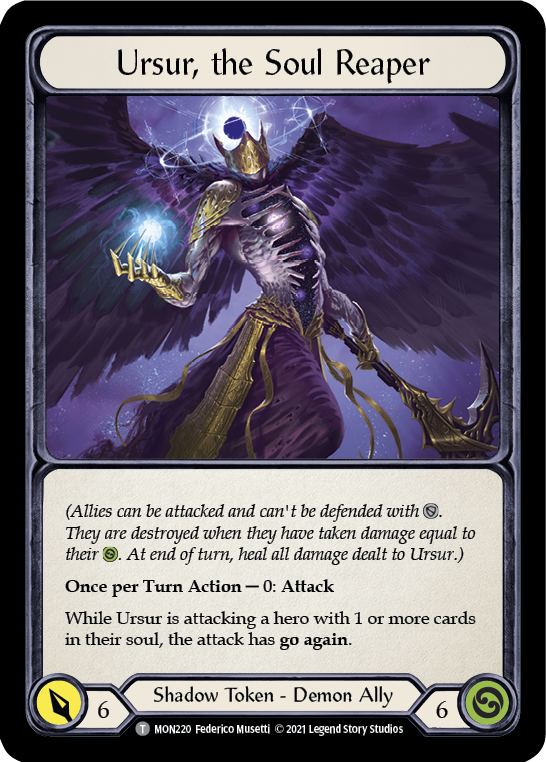 Image of Blasmophet, the Soul Harvester // Ursur, the Soul Reaper [MON219 // MON220] (Monarch)  1st Edition Normal