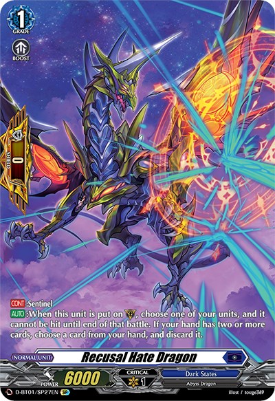 Image of Recusal Hate Dragon (D-BT01/SP27EN) [Genesis of the Five Greats]