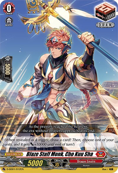 Image of Blaze Staff Monk, Cho Kuu Sha (D-SD01/012EN) [Yu-yu Kondo: Holy Dragon]