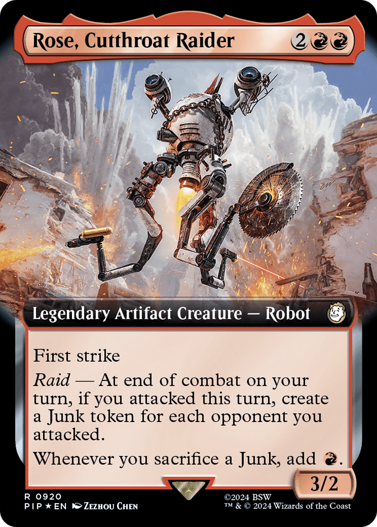 Image of Rose, Cutthroat Raider (Extended Art) (Surge Foil) [Fallout]