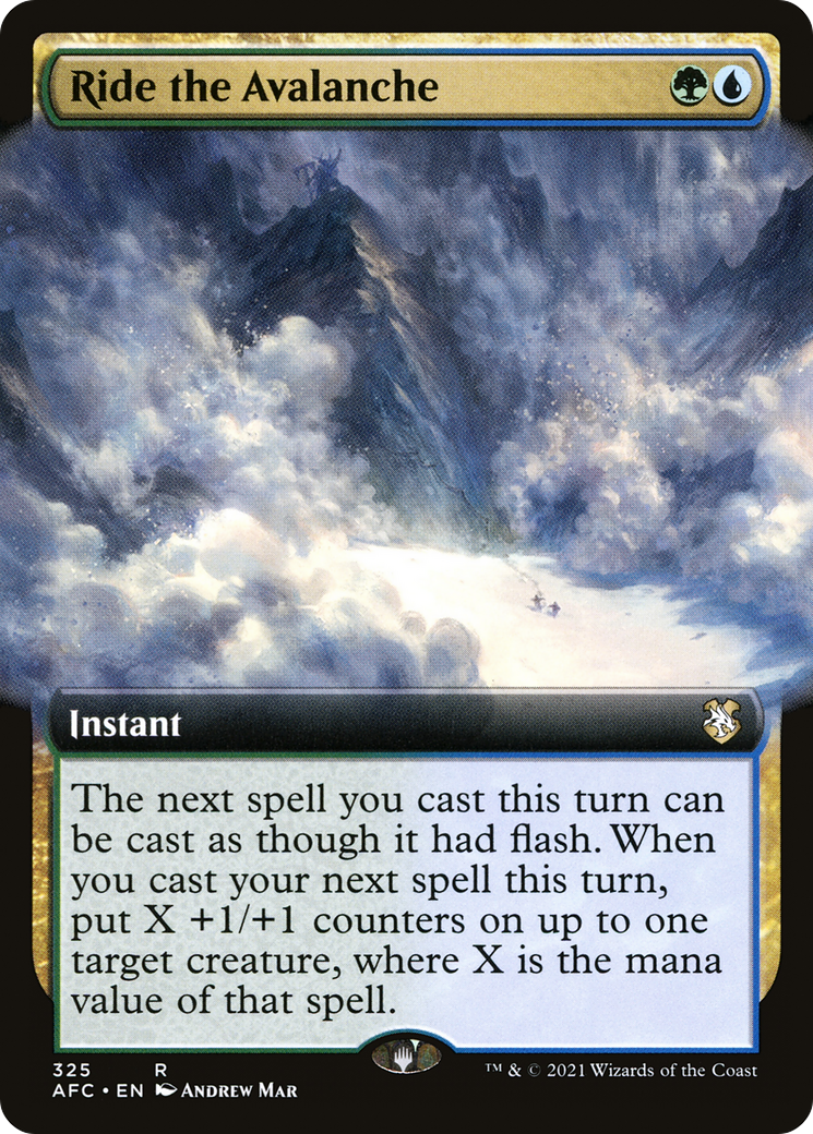 Image of Ride the Avalanche (Extended Art) [Dungeons & Dragons: Adventures in the Forgotten Realms Commander]
