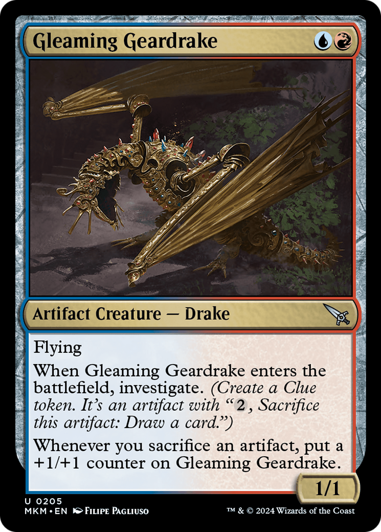 Image of Gleaming Geardrake [Murders at Karlov Manor]
