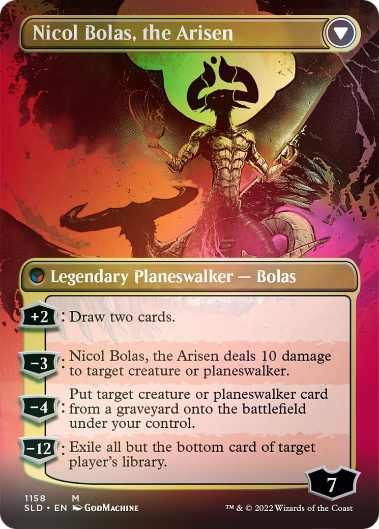 Image of Nicol Bolas, the Ravager // Nicol Bolas, the Arisen (Borderless) [Secret Lair: From Cute to Brute]