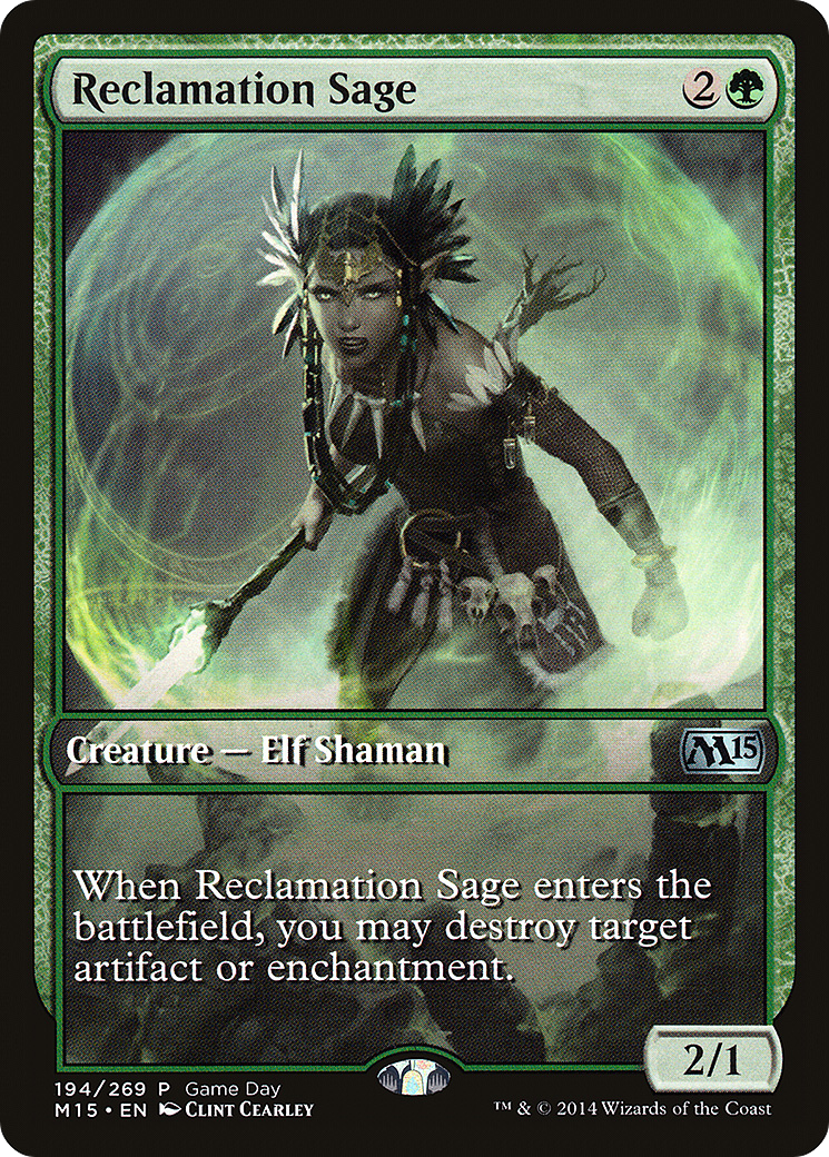 Image of Reclamation Sage (Game Day) [Magic 2015 Promos]