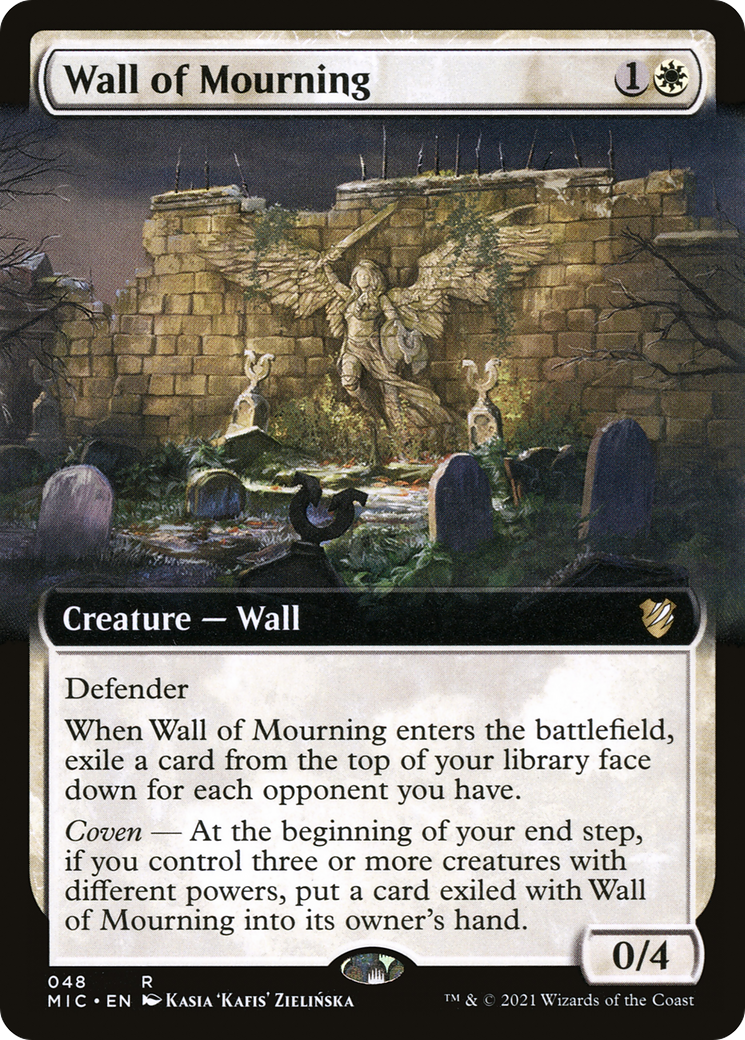 Image of Wall of Mourning (Extended Art) [Innistrad: Midnight Hunt Commander]