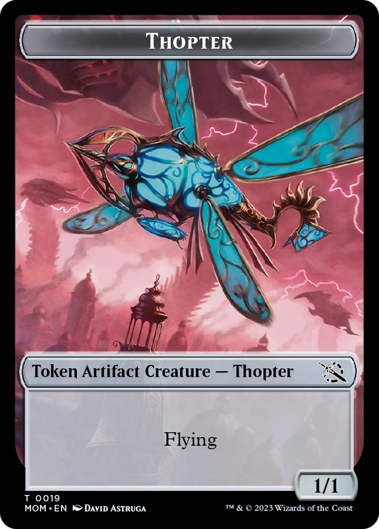 Image of Elemental (9) // Thopter Double-Sided Token [March of the Machine Tokens]