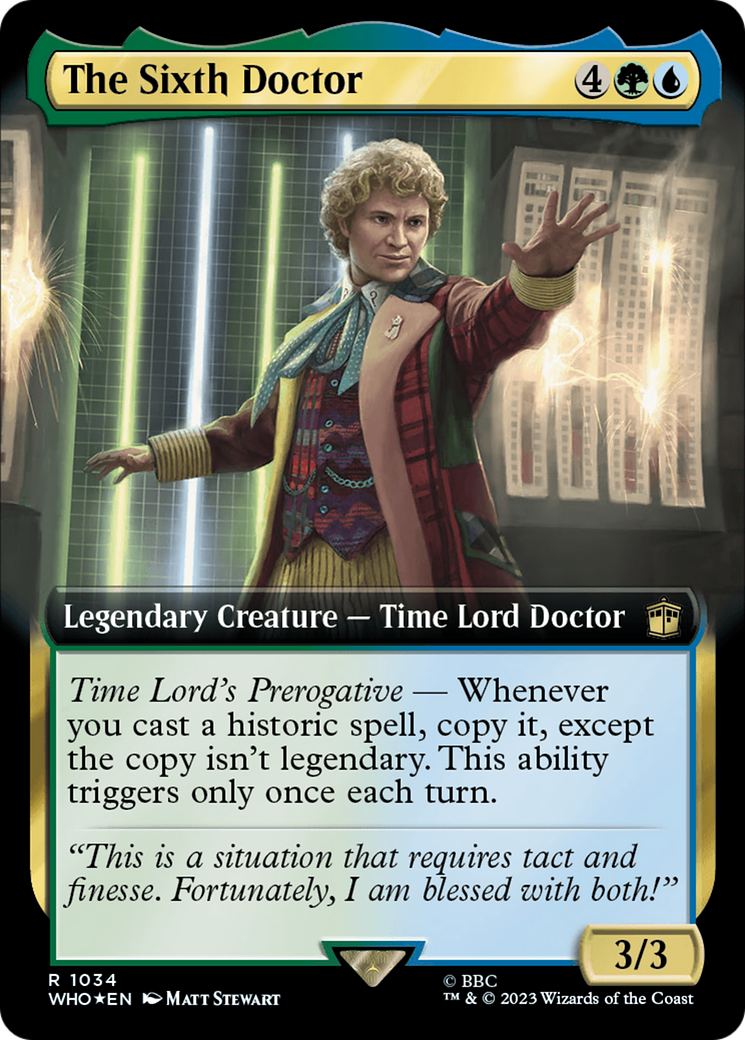 Image of The Sixth Doctor (Extended Art) (Surge Foil) [Doctor Who]