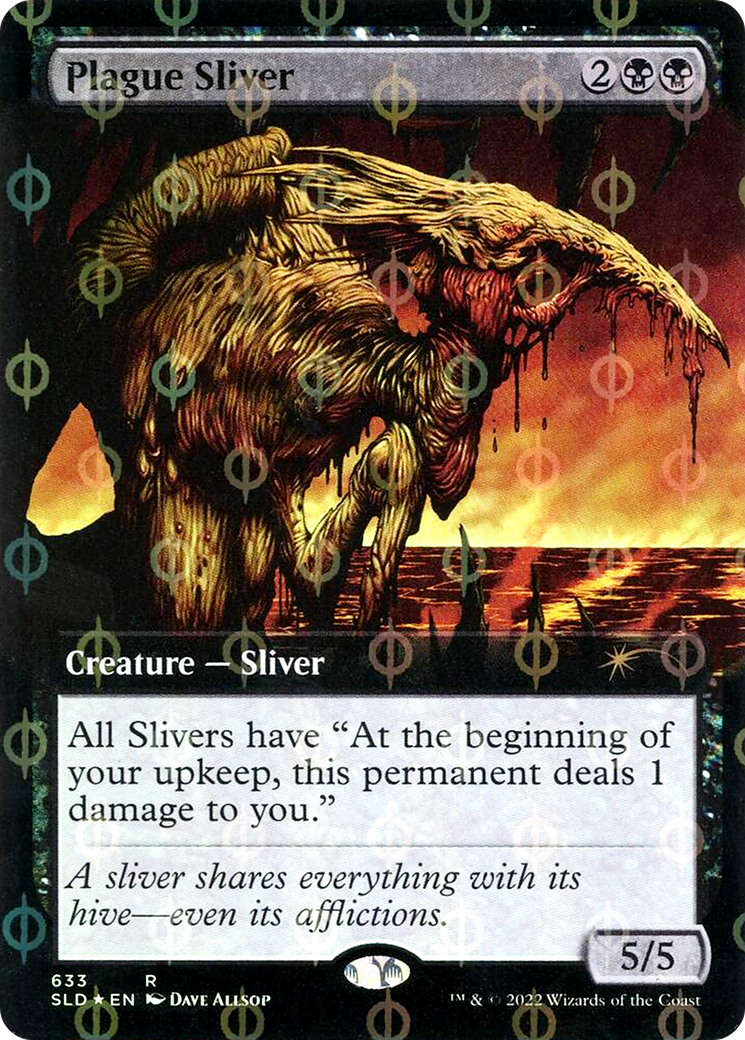 Image of Plague Sliver (Extended Art) (Step-and-Compleat Foil) [Secret Lair Drop Promos]
