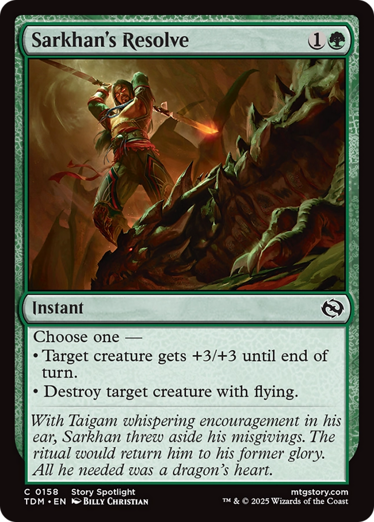 Image of Sarkhan's Resolve [Tarkir: Dragonstorm]