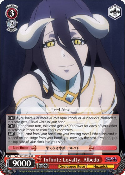Image of Infinite Loyalty, Albedo (OVL/S62-E052 RR) [Nazarick: Tomb of the Undead]