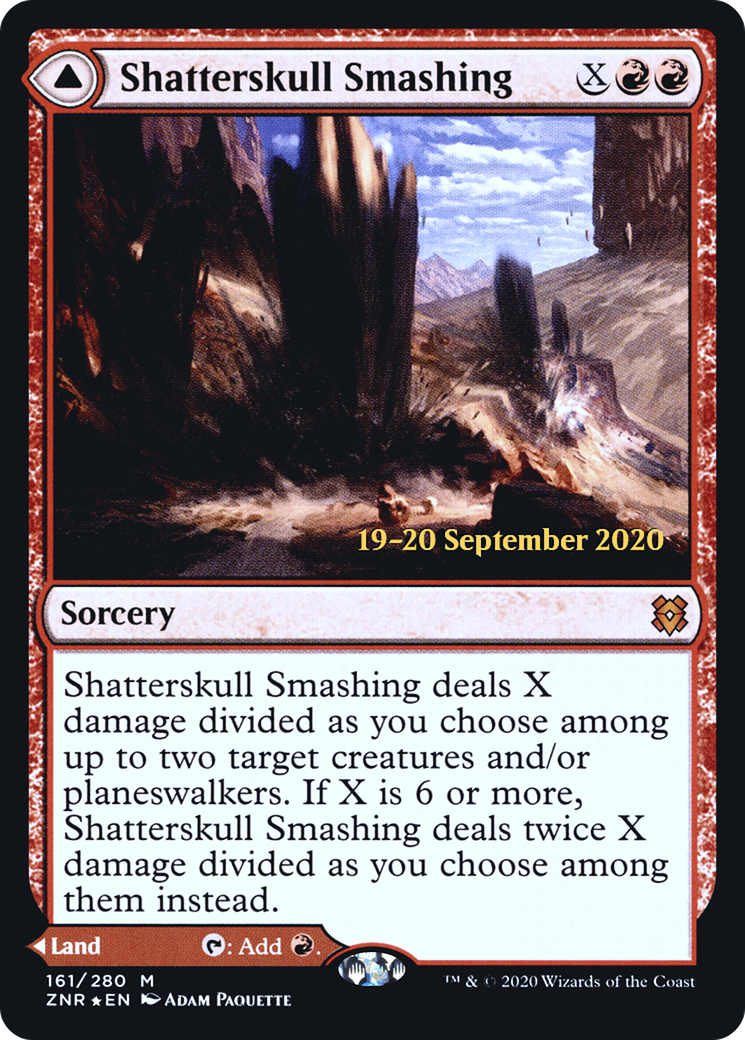 Image of Shatterskull Smashing // Shatterskull, the Hammer Pass [Zendikar Rising Prerelease Promos]