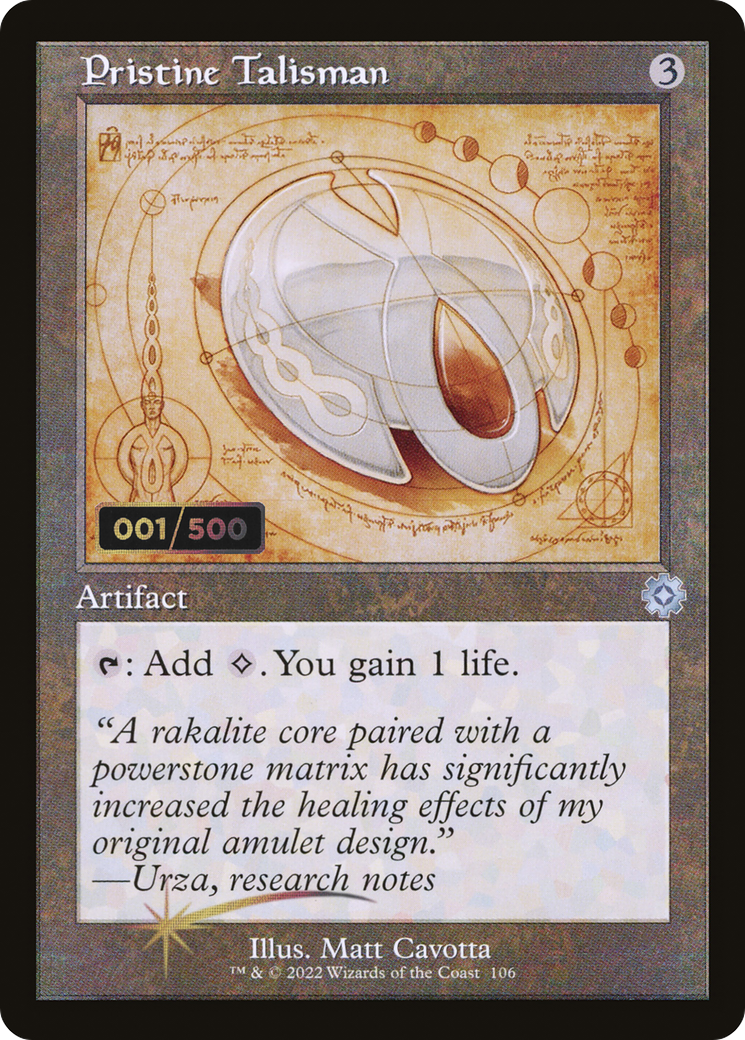 Image of Pristine Talisman (Retro Schematic) (Serialized) [The Brothers' War Retro Artifacts]