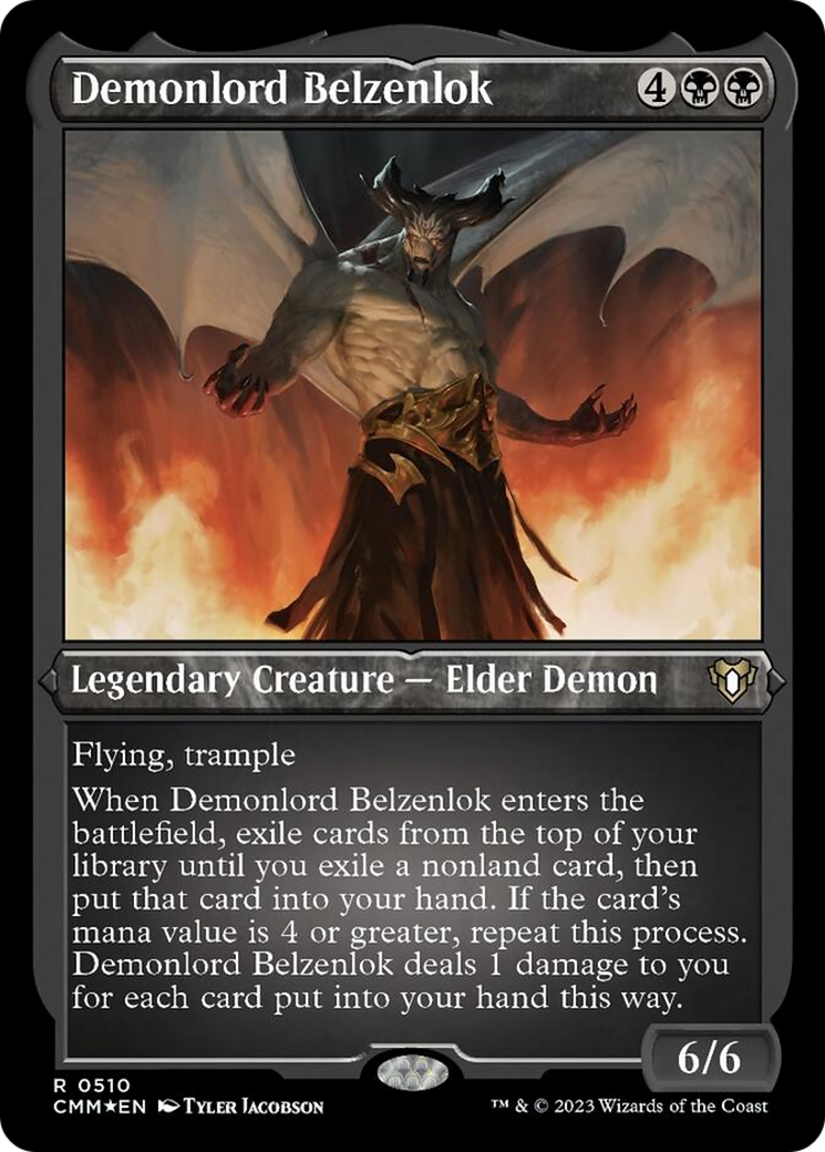 Image of Demonlord Belzenlok (Foil Etched) [Commander Masters]