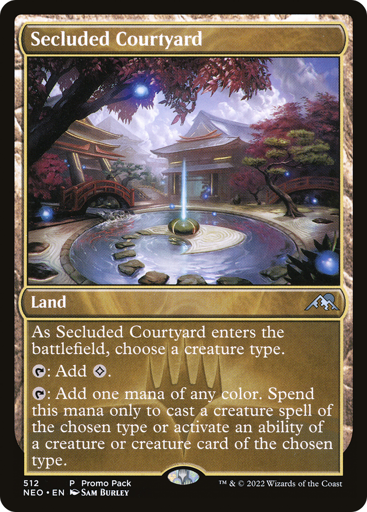 Image of Secluded Courtyard (Promo Pack) [Kamigawa: Neon Dynasty Promos]