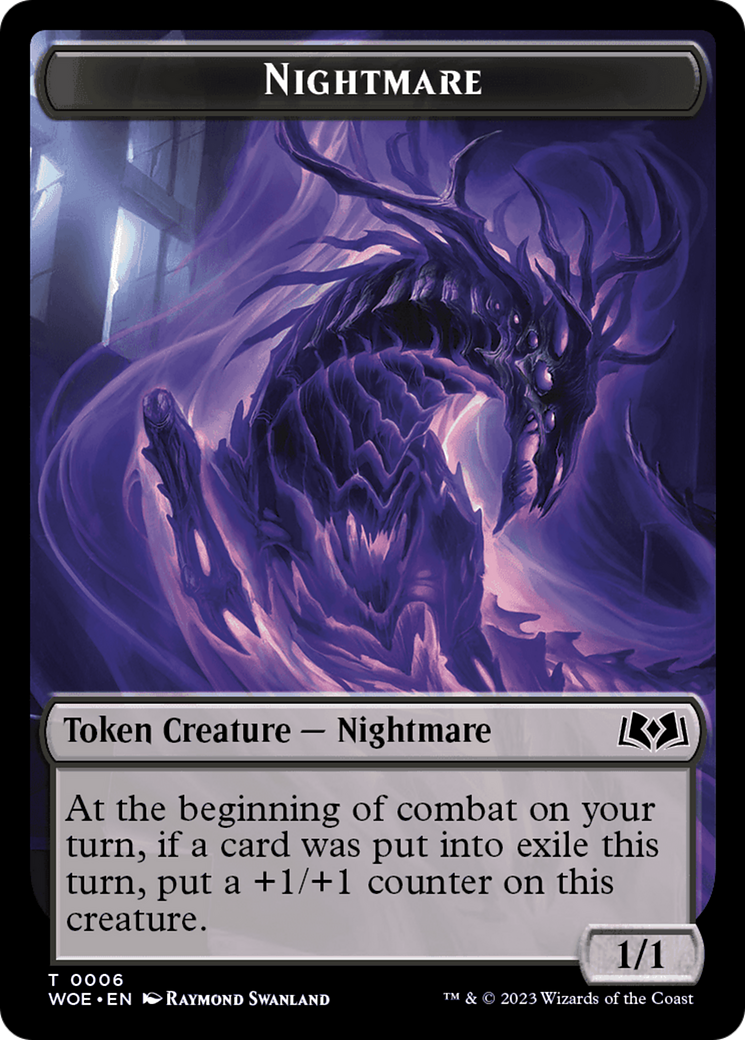 Image of Nightmare // Food (0013) Double-Sided Token [Wilds of Eldraine Tokens]