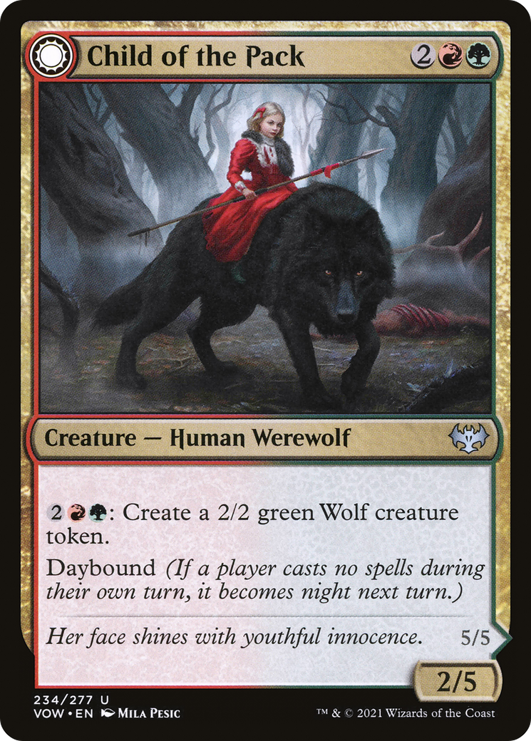 Image of Child of the Pack // Savage Packmate [Innistrad: Crimson Vow]
