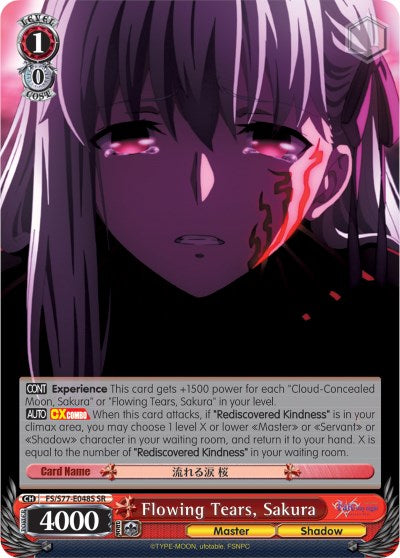 Image of Flowing Tears, Sakura (FS/S77-E048S SR) [Fate/Stay Night [Heaven's Feel] Vol.2]