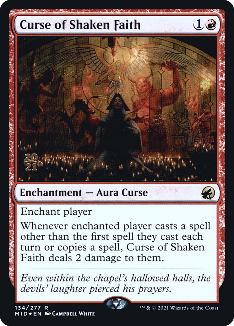 Image of Curse of Shaken Faith [Innistrad: Midnight Hunt Prerelease Promos]