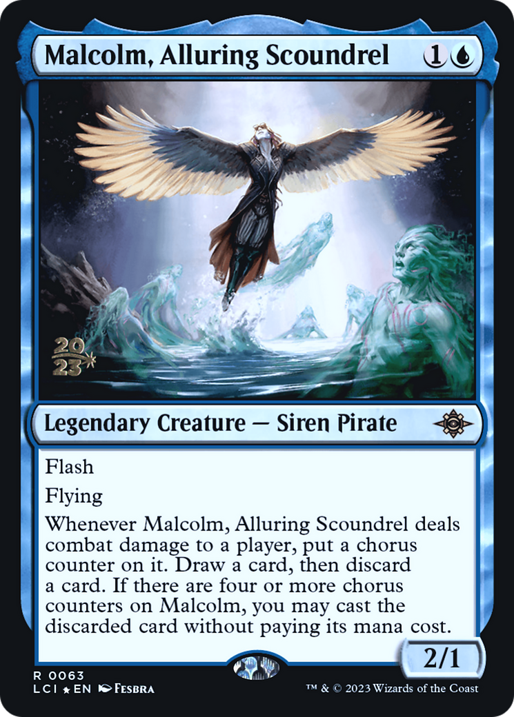 Image of Malcolm, Alluring Scoundrel [The Lost Caverns of Ixalan Prerelease Cards]