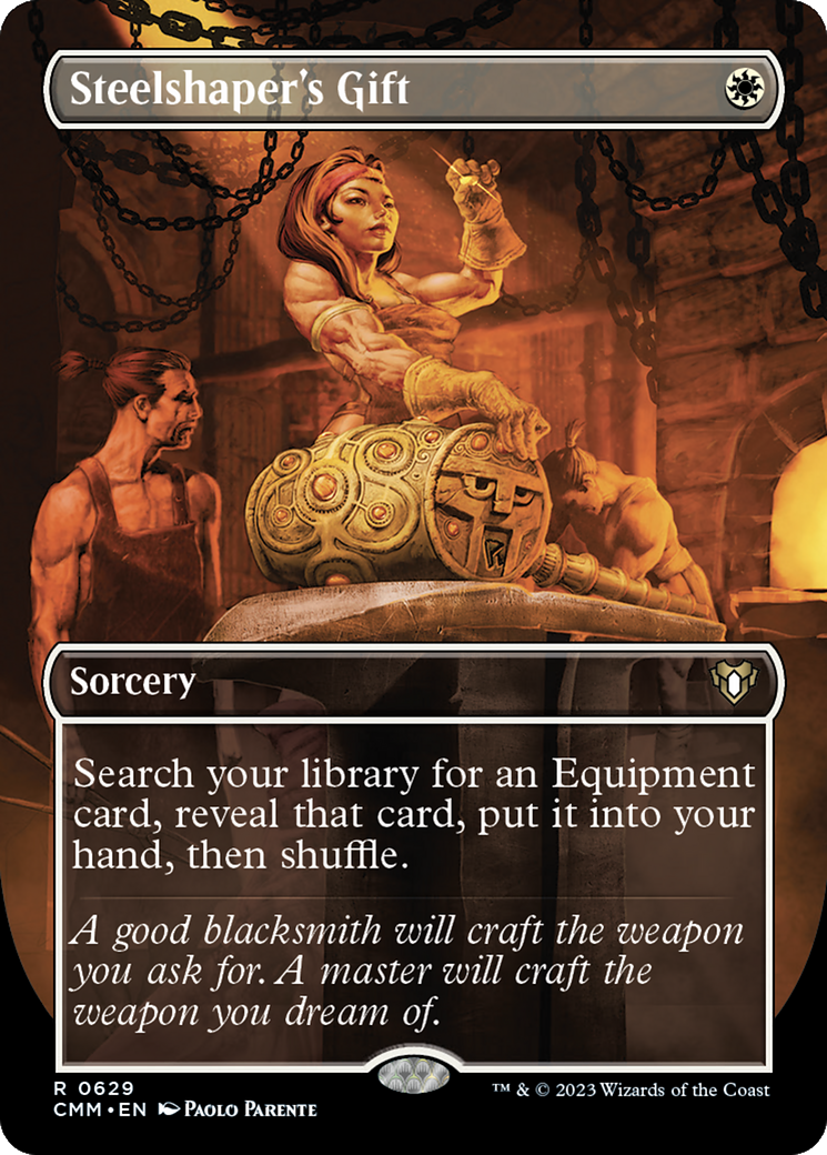 Image of Steelshaper's Gift (Borderless Alternate Art) [Commander Masters]