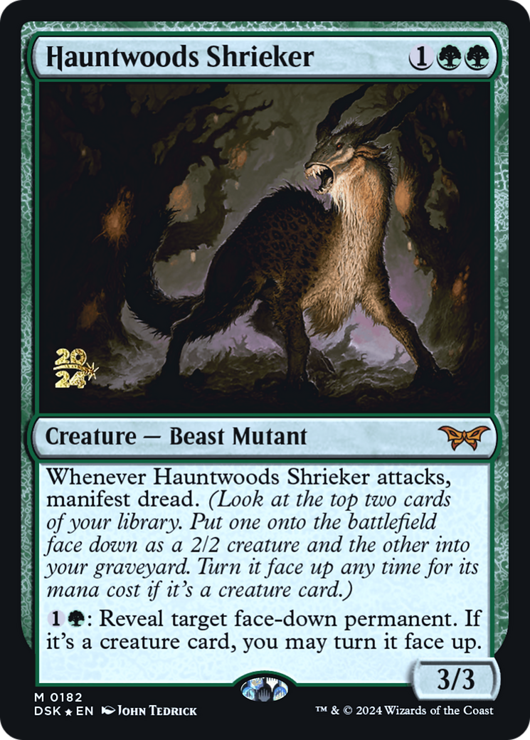 Image of Hauntwoods Shrieker [Duskmourn: House of Horror Prerelease Promos]