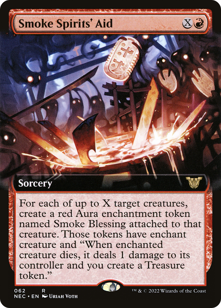 Image of Smoke Spirits' Aid (Extended Art) [Kamigawa: Neon Dynasty Commander]