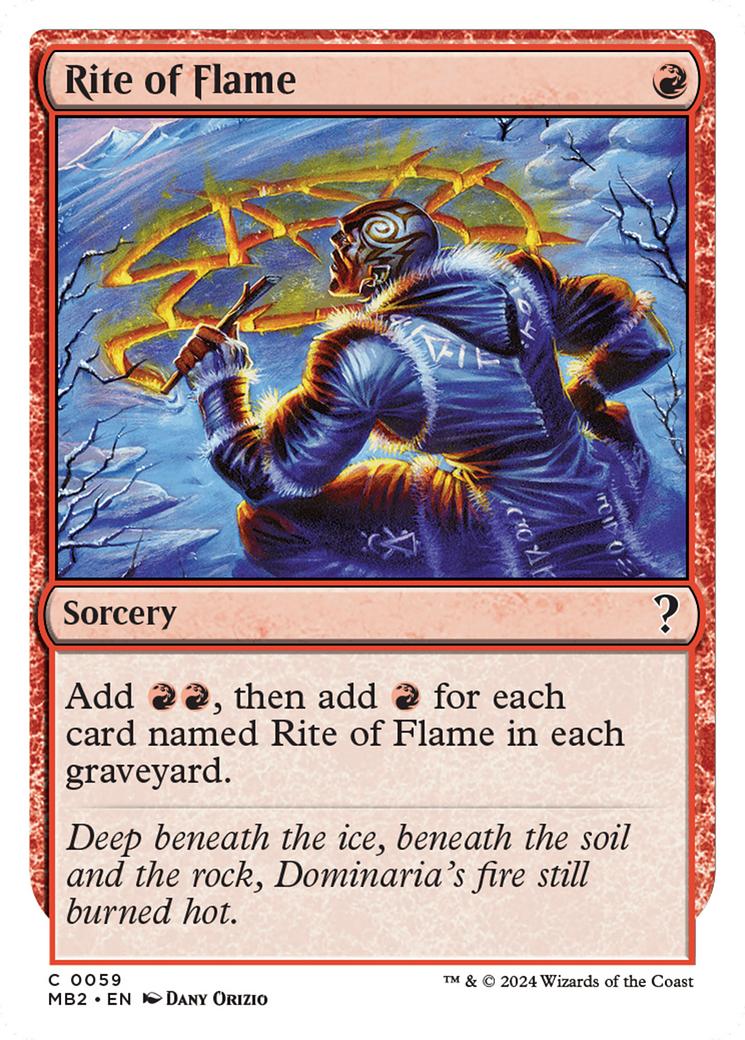 Image of Rite of Flame (White Border) [Mystery Booster 2]