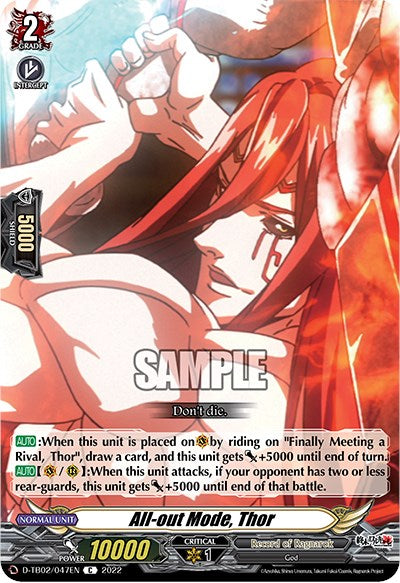 Image of All-out Mode, Thor (D-TB02/047EN) [Record of Ragnarok]