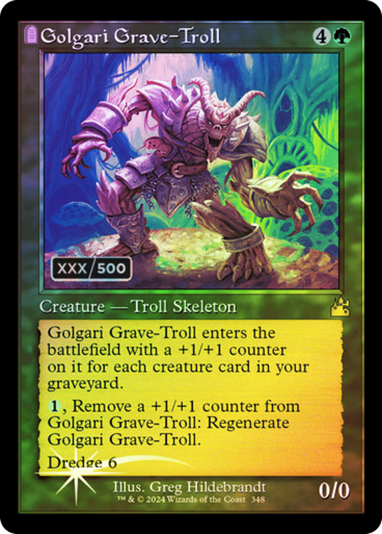 Image of Golgari Grave-Troll (Retro) (Serialized) [Ravnica Remastered]