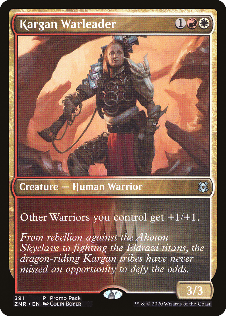 Image of Kargan Warleader (Promo Pack) [Zendikar Rising Promos]