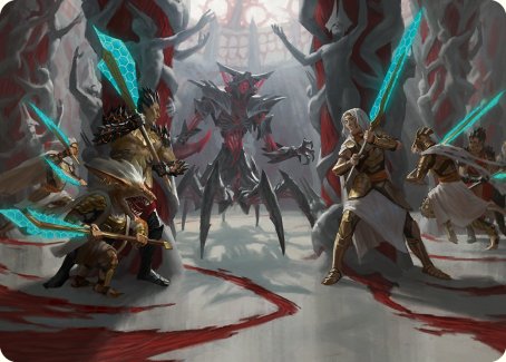 Image of Goldwardens' Gambit Art Card [Phyrexia: All Will Be One Art Series]