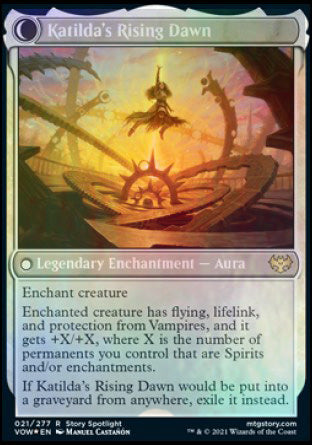 Image of Katilda, Dawnhart Martyr // Katilda's Rising Dawn [Innistrad: Crimson Vow Prerelease Promos]