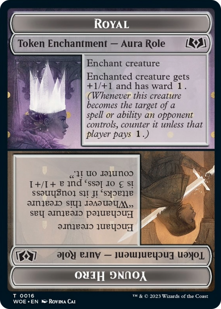 Image of Royal Role // Young Hero Role Token [Wilds of Eldraine Tokens]