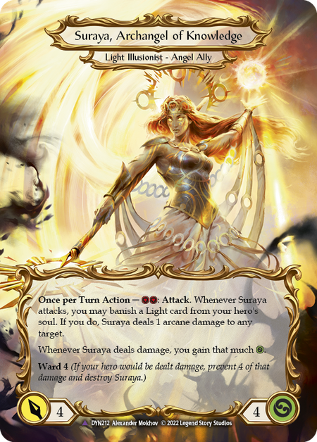 Image of Invoke Suraya // Suraya, Archangel of Knowledge (Marvel) [DYN212] (Dynasty)  Cold Foil