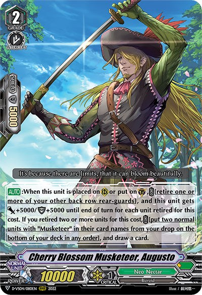 Image of Cherry Blossom Musketeer, Augusto (D-VS04/080EN) [V Clan Collection Vol.4]