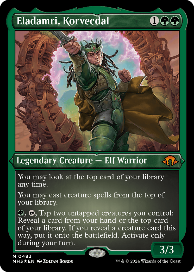 Image of Eladamri, Korvecdal (Foil Etched) [Modern Horizons 3]