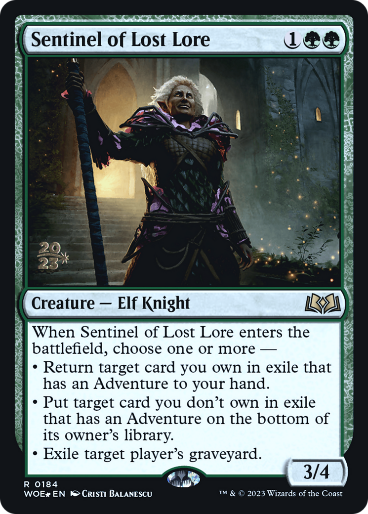 Image of Sentinel of Lost Lore [Wilds of Eldraine Prerelease Promos]