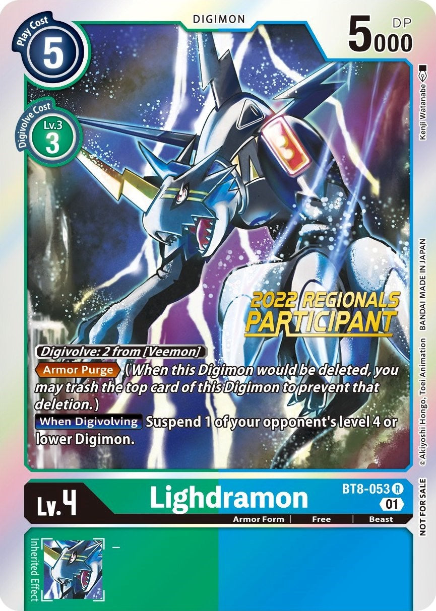 Image of Lighdramon [BT8-053] (2022 Championship Offline Regional) (Online Participant) [New Awakening Promos]