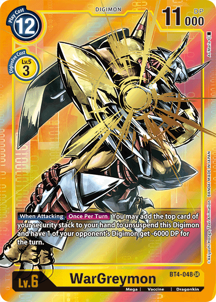 Image of WarGreymon [BT4-048] (Alternate Art) [Great Legend]