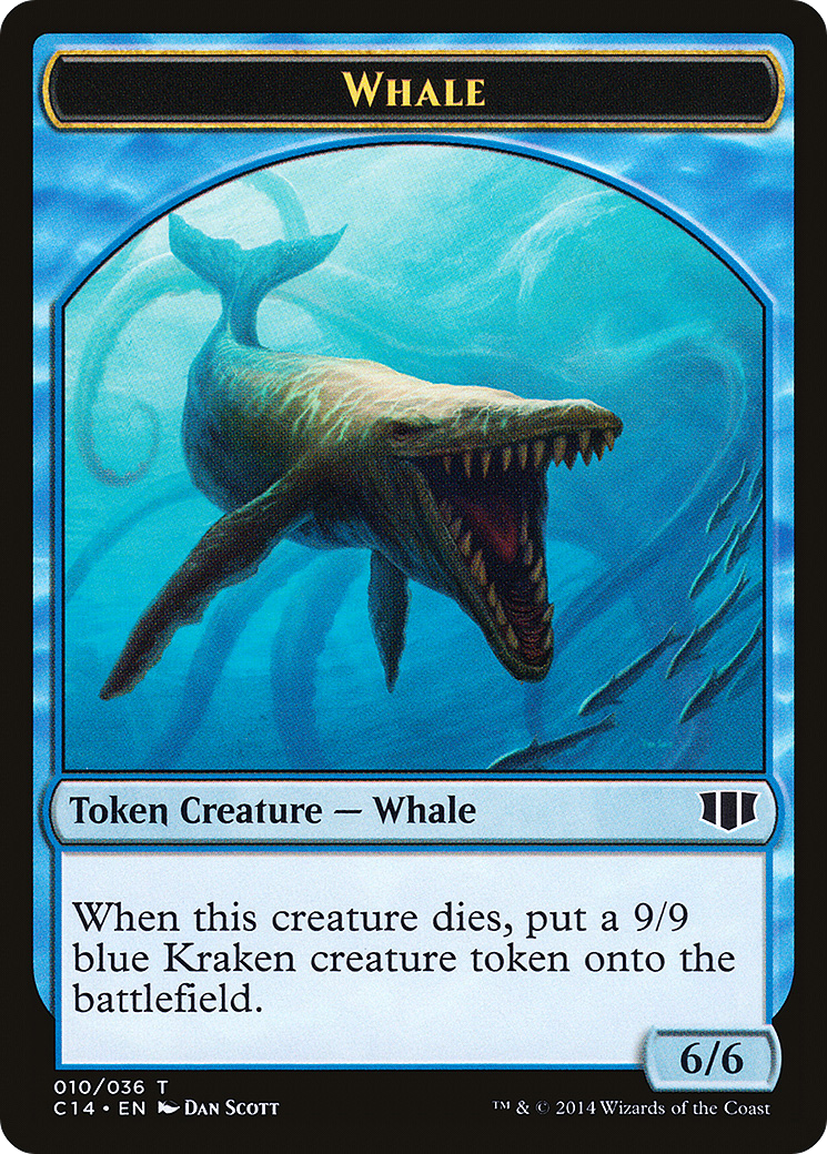 Image of Whale // Zombie (011/036) Double-Sided Token [Commander 2014 Tokens]