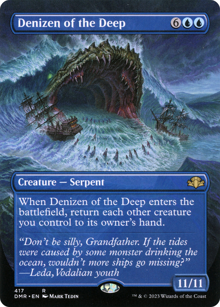 Image of Denizen of the Deep (Borderless Alternate Art) [Dominaria Remastered]