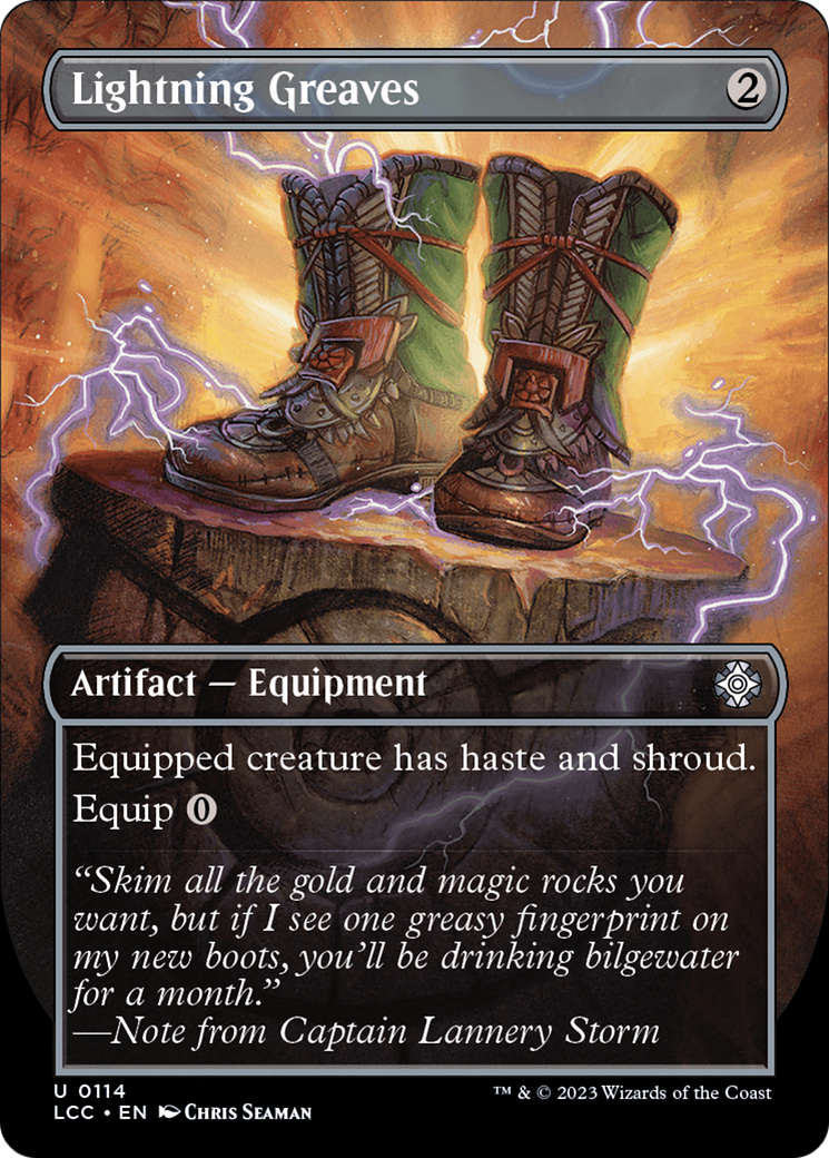 Image of Lightning Greaves (Borderless) [The Lost Caverns of Ixalan Commander]