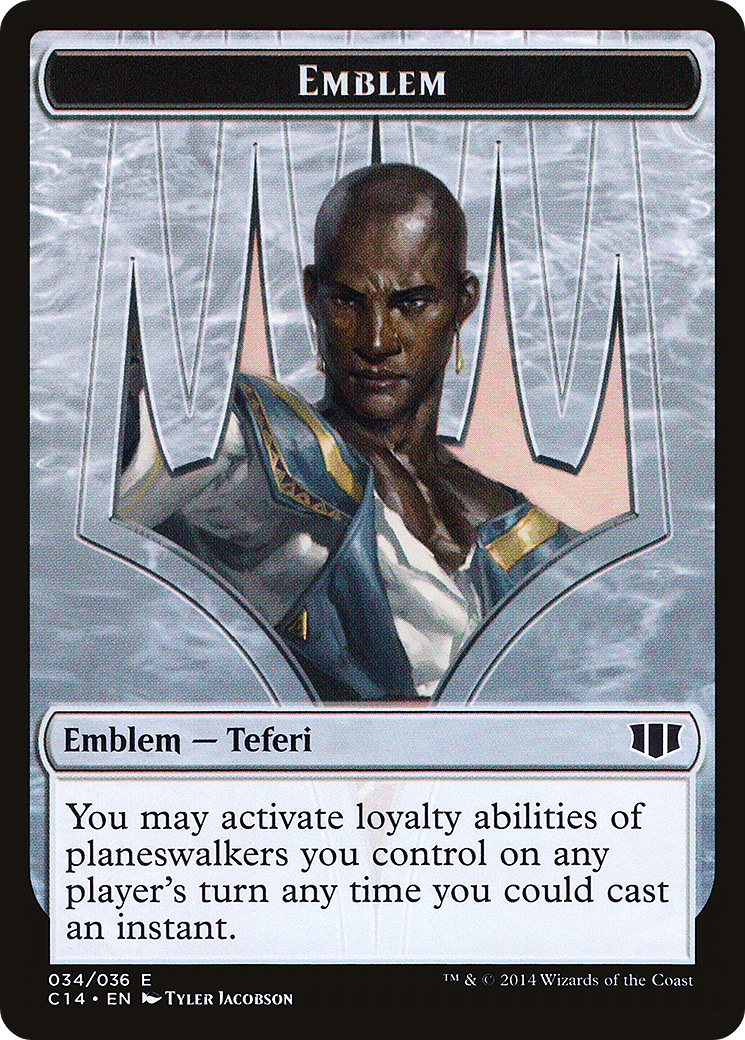 Image of Teferi, Temporal Archmage Emblem // Zombie (011/036) Double-Sided Token [Commander 2014 Tokens]